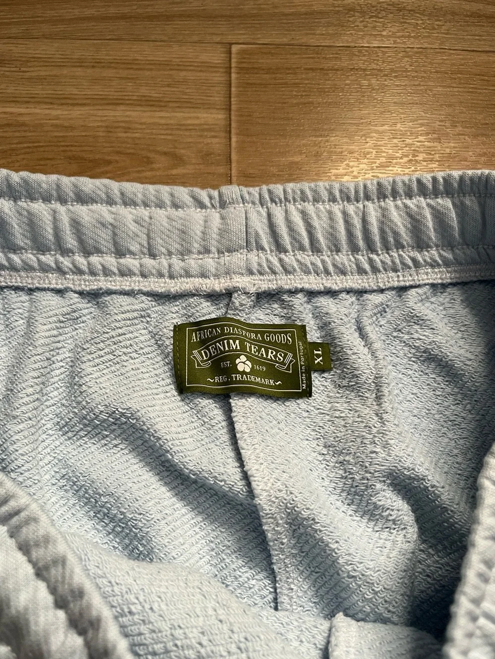 Denim Tears Cotton Wreath Light Blue Sweatpants - Size XL - NEW